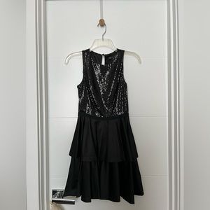 Armani Exchange OP Black Sequin Mini Party Dresss